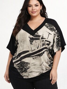 5/$25 M Studio Bat Wing T-Shirt Size X
